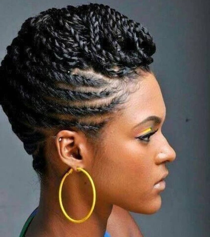 60  Twist Updos For Black Hair for Rounded Face