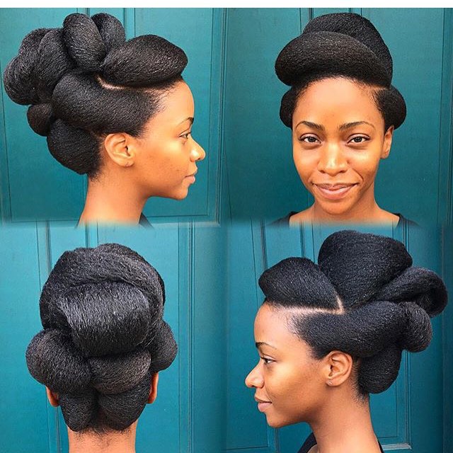 15 Fashionable Natural Updo Hairstyles For Ladies