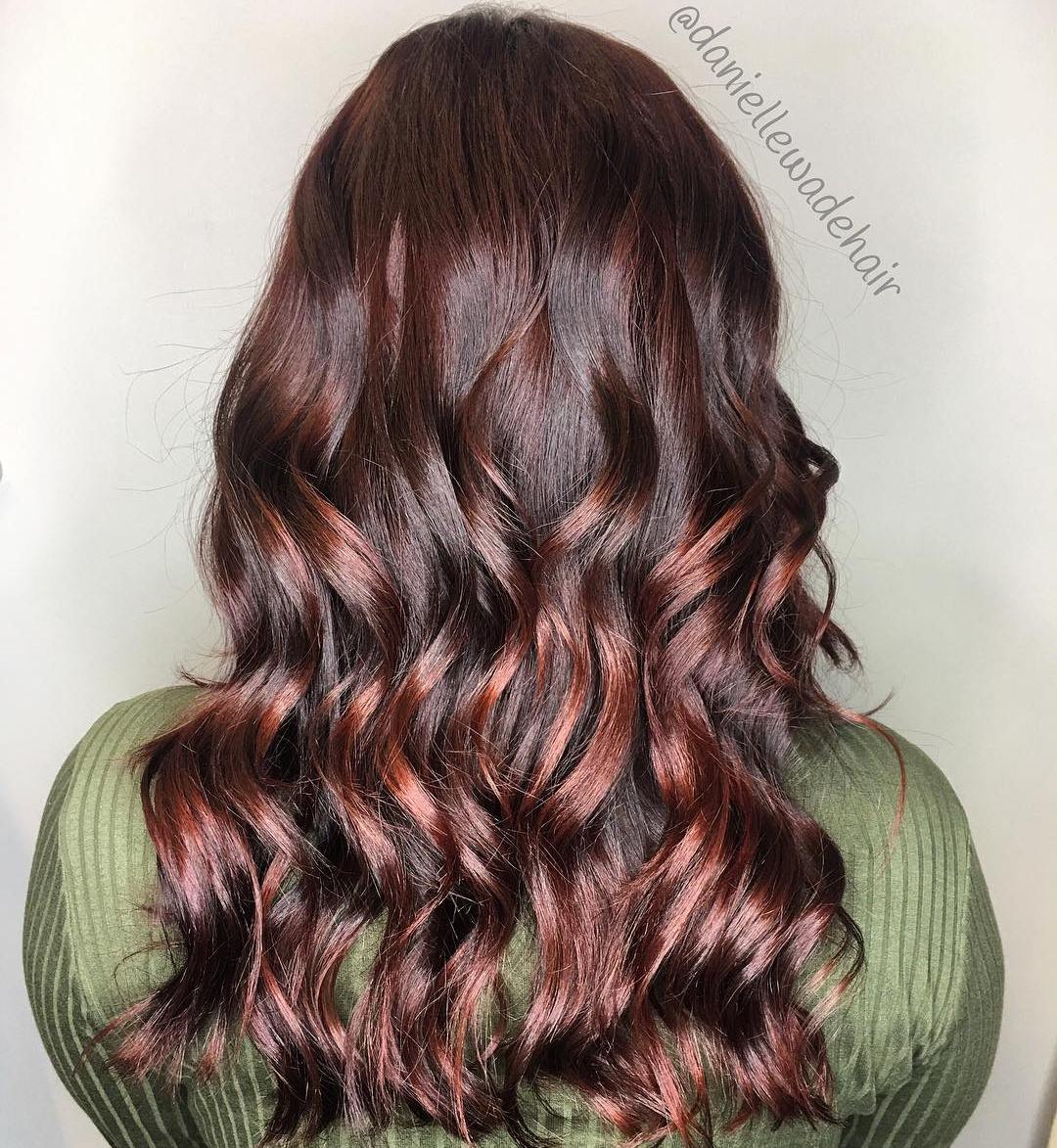 Caramel highlights on red hair