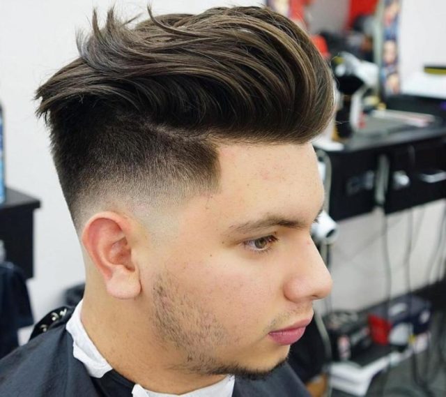 undercut hairstyle pompadour