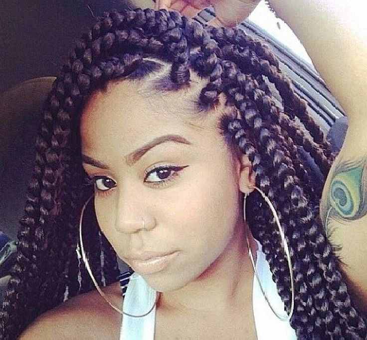 medium box braids with human hair