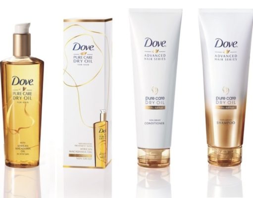 Dove Pure Care Dry Oil Shampoo Conditioner and Dry Oil