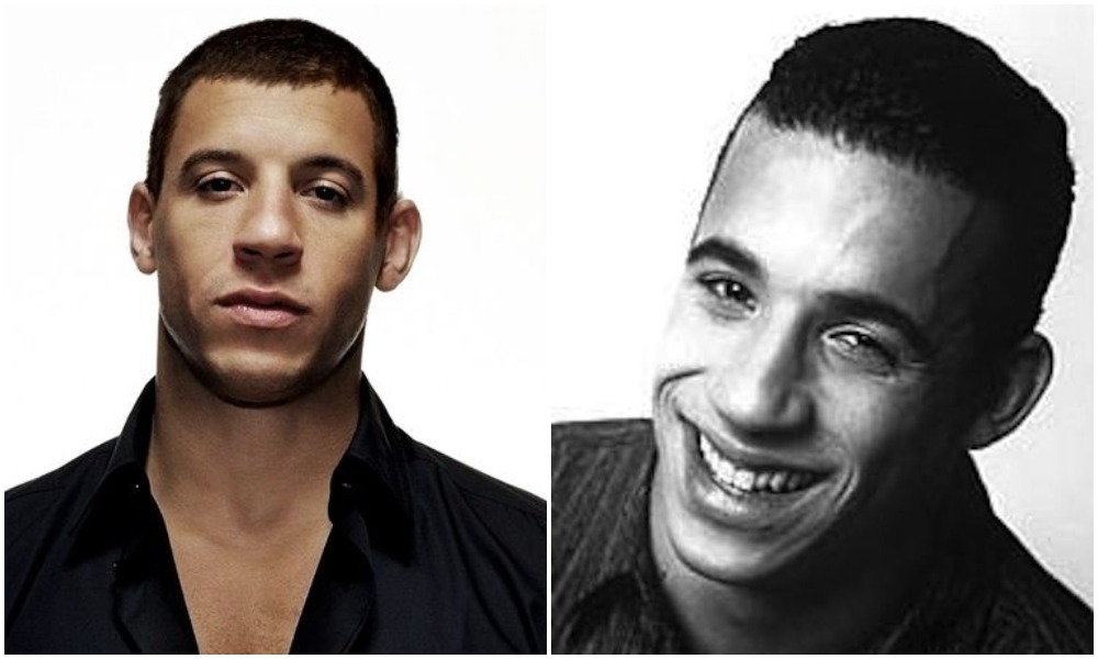 Young Vin Diesel med hår